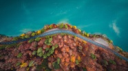 秋季环海公路风景图片