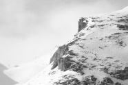 白皑皑的雪山摄影图片