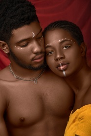 黑人情侣艺术写真图片