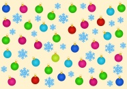 圣诞彩球插画背景图片