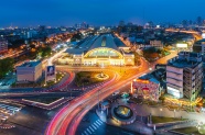 繁华立交桥城市夜景图片