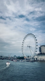 泰晤士河上的伦敦眼图片