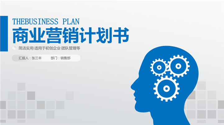 企业项目商业营销计划书PPT模板