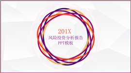 201X风险投资分析报告PPT模板