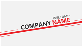 极简红色线条商务通用PPT模板