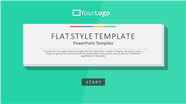 翡翠绿扁平化商务PPT模板