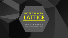 时尚晶格背景商务PPT模板