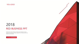 红色商务通用PPT模板