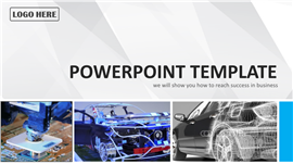 扁平化商务主题欧美风PPT模板