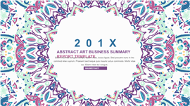 抽象艺术商业总结报告PPT模板