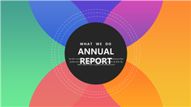 撞色搭配年度报告总结PPT模板