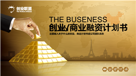 金融服务行业创业融资计划书PPT模板