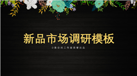 新品市场调研PPT模板