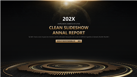 金色科技风发布会PPT模板