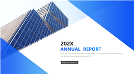 蓝色简约风工作总结PPT模板