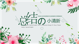 文艺小清新工作总结通用PPT模板