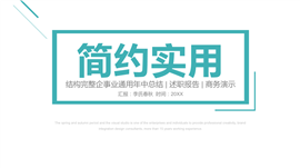 简约全面总结计划工作报告PPT模板