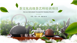 茶文化高级茶艺师培训项目PPT模板