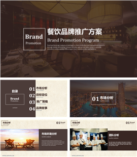 高端餐饮美食介绍品牌策划PPT模板
