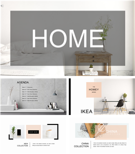 时尚家居设计装潢公司介绍PPT模板