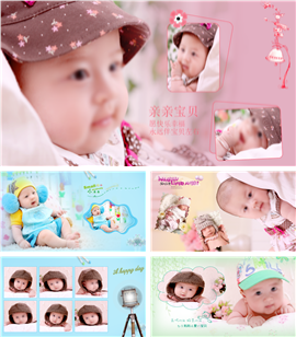 儿童生日相册成长日志PPT模板