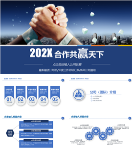 201X合作共赢天下商务计划书PPT模板
