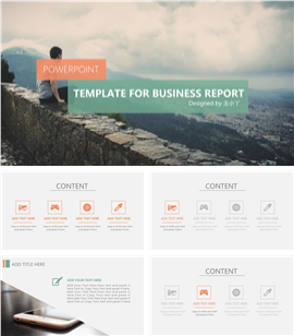 欧美时尚大气商务通用PPT模板