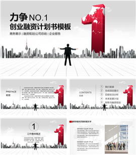 创业融资企业展示PPT模板