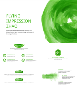 绿色小清新计划总结PPT模板