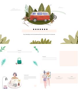 小清新青春纪念册PPT模板