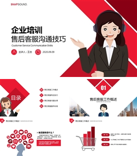 客服售后沟通技巧培训PPT模板