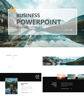 欧美大气创意画册ppt模板