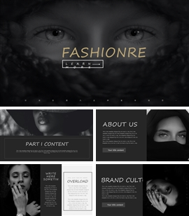 时尚服装杂志品牌画册宣传PPT模板