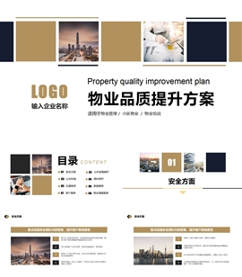 物业品质管理提升培训方案ppt模板