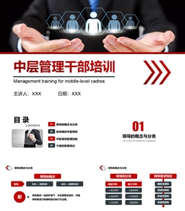 企业培训中层管理领导干部学习培训ppt模板