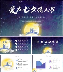 七夕情人节活动项目策划ppt模板