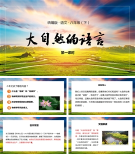 部编版语文八年级下册大自然的语言PPT课件