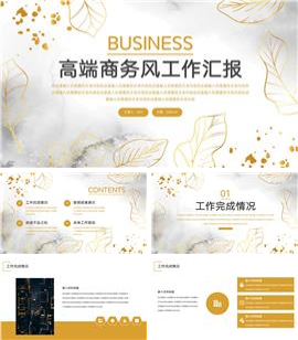 简约轻奢风工作汇报ppt模板