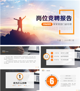 放飞梦想公务员企事业中层干部岗位报告ppt模板