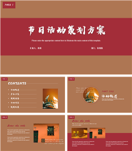 节日活动策划方案PPT模板
