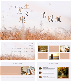 小清新简约唯美ppt模板