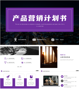产品营销计划书ppt模板