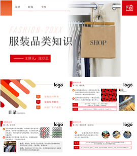 服装品类知识宣讲ppt模板