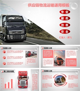 供应链物流快递各类运输PPT模板