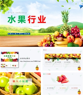 水果行业水果介绍宣传PPT模板
