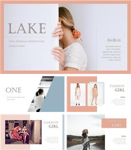 欧美风ios时尚风杂志风时装服装PPT模板