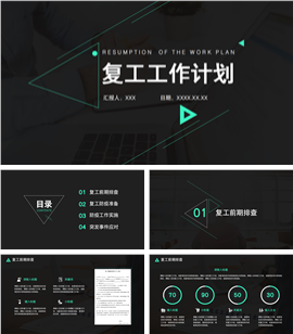 企业复工工作计划实施方案ppt模板