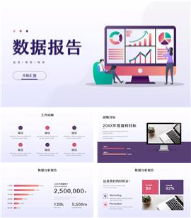 运营数据可视化分析报告PPT模板
