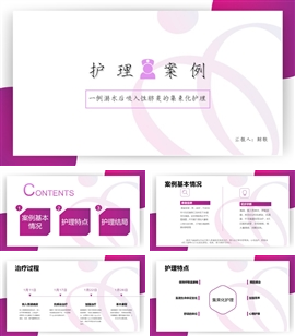 医疗行业真实护理案例PPT模板