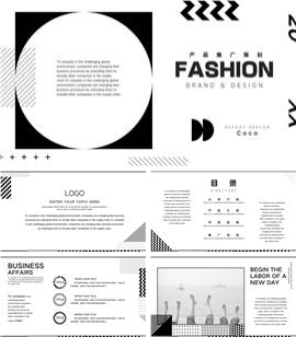 时尚孟菲斯产品策划推广PPT模板